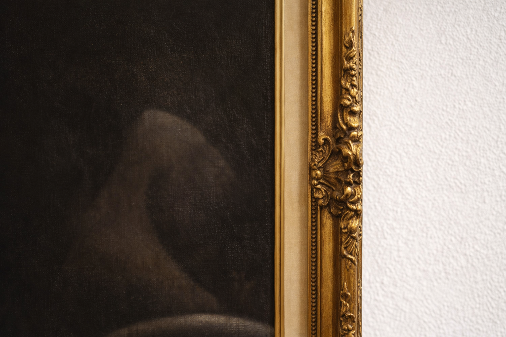 Antique Framed Art — Female Torso Study (Circa 1900–1930)