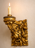 Antique Gilded Candle Holder Set — Baroque Elegance