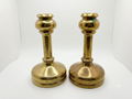 Vintage Heavy Brass Baluster Candlesticks – Pair
